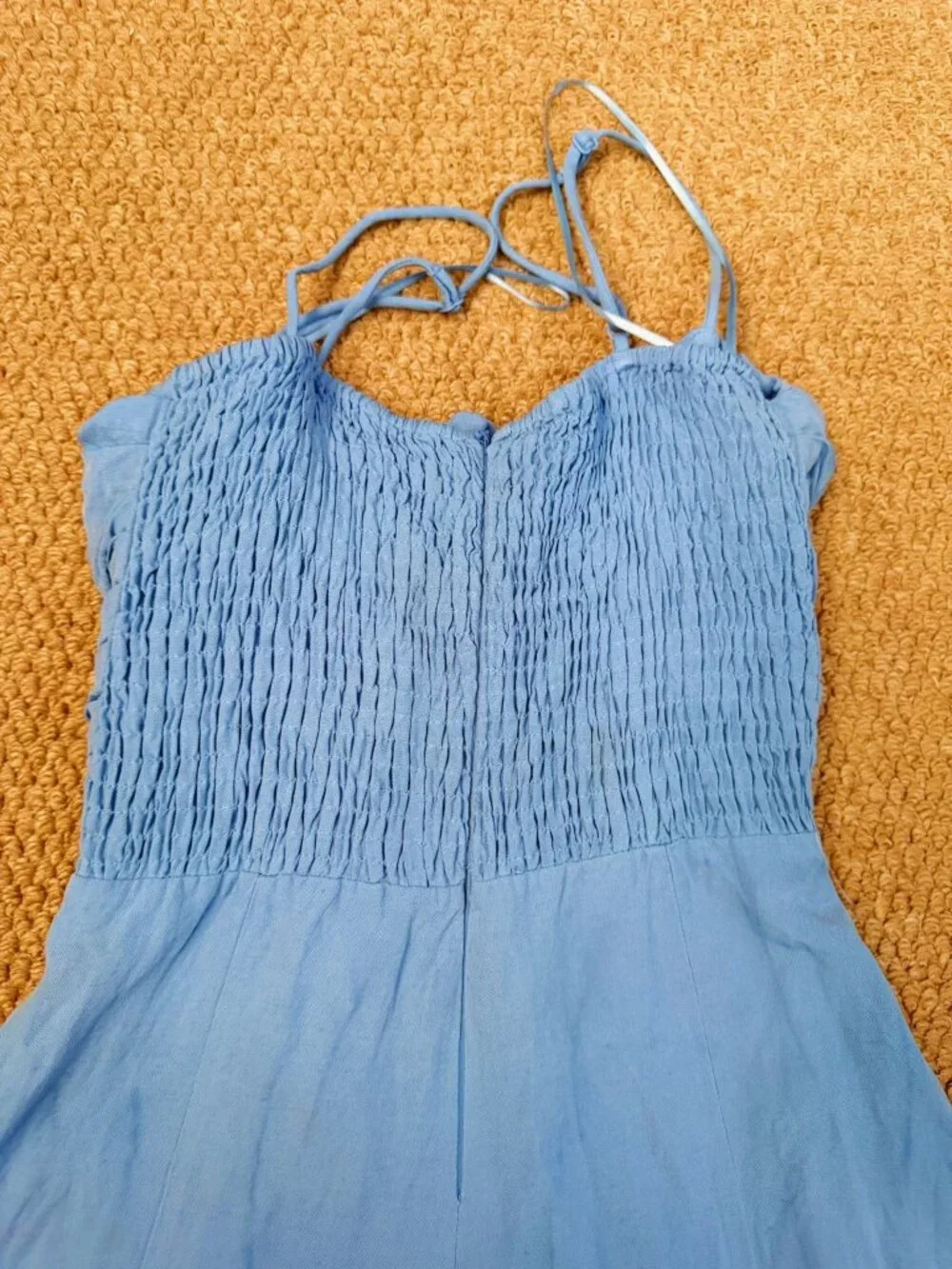 ZARA Blue Tie Front Romper Size XS